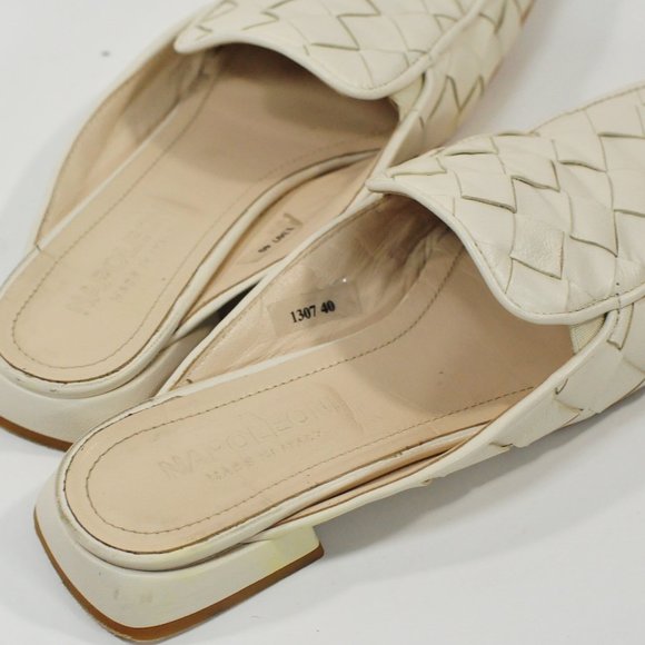 Napoleoni leather flats Off White SZ 9.5 - Picture 7 of 12